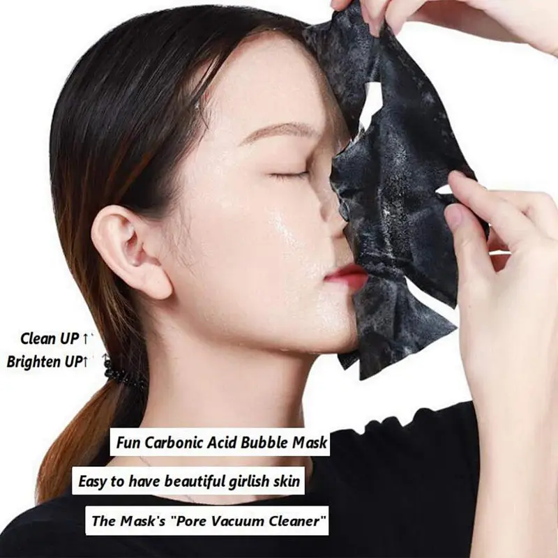 Bamboo Charcoal Breath Cleansing Skin Care Moisturizing Whitening Facial Sheet Mask