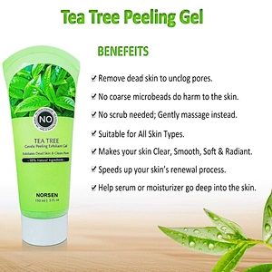 Wholesale private label skin care exfoliator purify tea tree gel