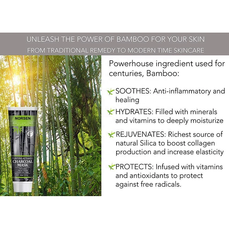 Wholesale High Quality Private Label Bamboo Purifying Activated Charcoal Mask