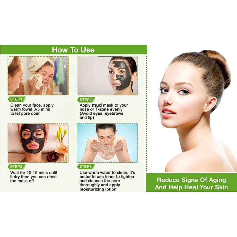 OEM Natural Organic Skin Care Purifying Face Mask For Acne Treatment Dead Sea Mud Mask