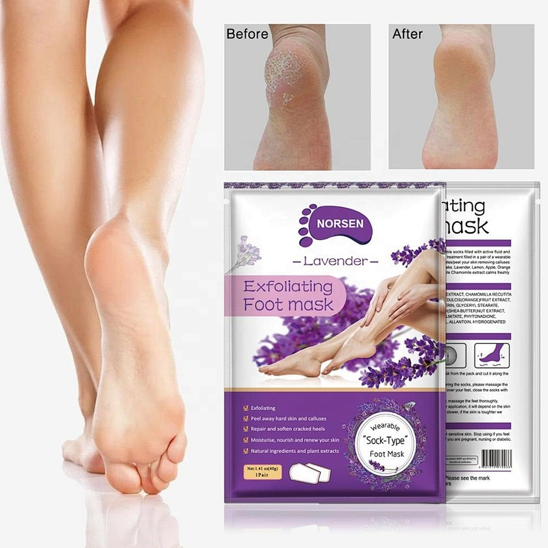 2019 New products high quality  lavender exfoliating foot peel mask