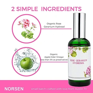 Hot Sale Private Label Organic Skin Care Rose Water Geranium Face Toner