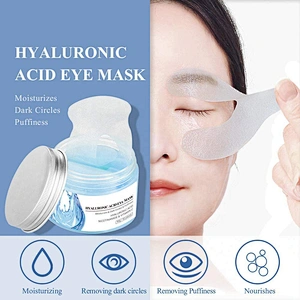 Professional manufacturer supply hyaluronic acid eye mask for reduces dark circles and eyebags