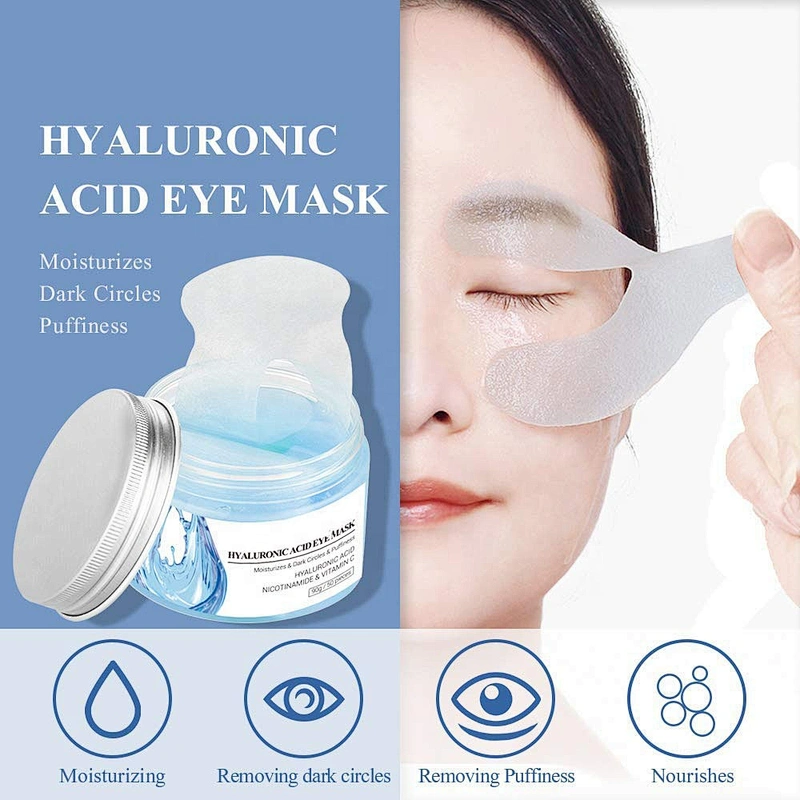 Professional manufacturer supply hyaluronic acid eye mask for reduces dark circles and eyebags