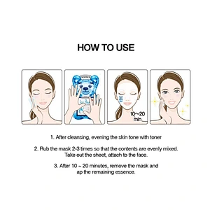 Wholesale anti aging anti wrinkle ice bear hyaluronic facial mask