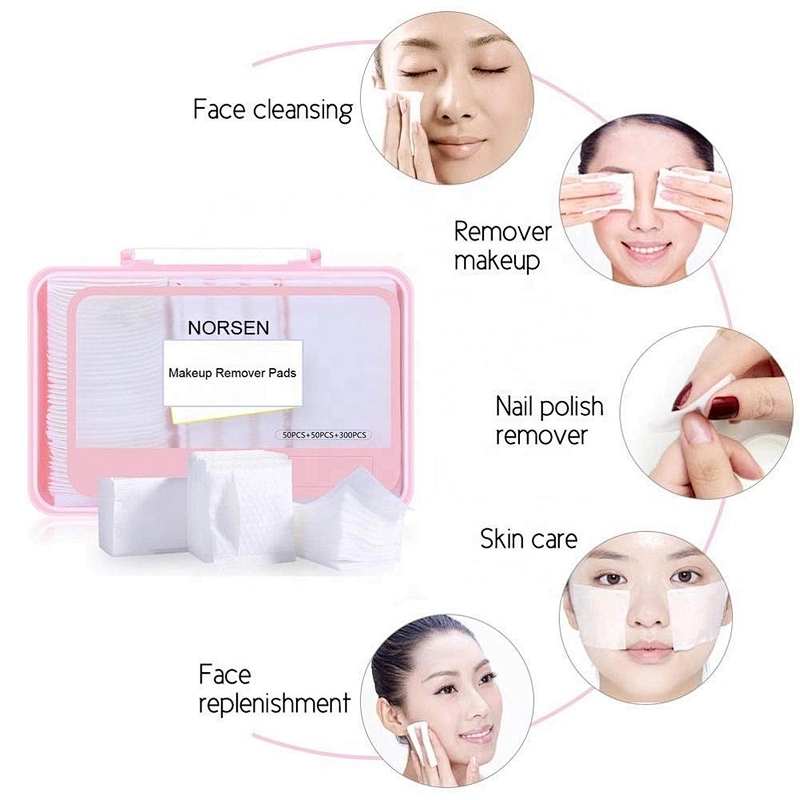 High Quality Private Label Organic Deep Cleansing Non-Woven Fabric Makeup Remover Pads