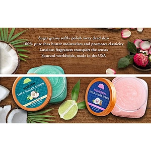 Hot Selling Private Label Organic Hydrating Exfoliating Shea Sugar Scrub Jars