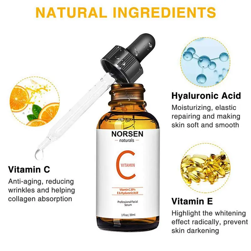 Private Label Skin Care Facial Serum Anti Wrinkle Anti Aging Vitamin C Serum