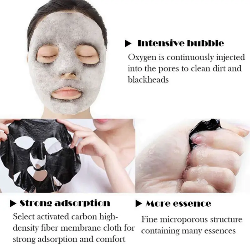 Bamboo Charcoal Breath Cleansing Skin Care Moisturizing Whitening Facial Sheet Mask