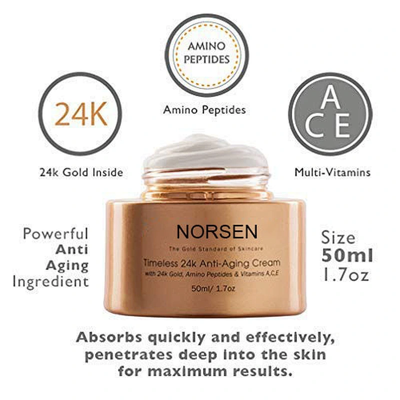 Hot selling Private Label Whitening Natural Organic 24k Anti Aging Face Cream