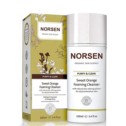 Private Label Natural Organic Acne Treatment Sweet Orange Foaming Cleanser