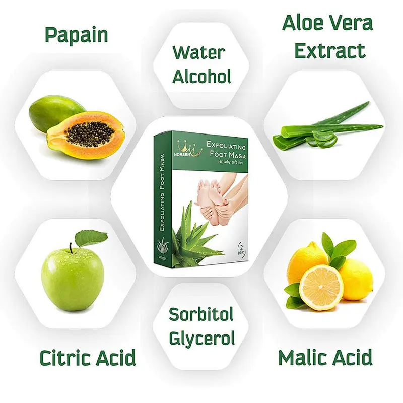 Wholesale OEM Skin Care  Exfoliating Aloe Vera Foot Peel Mask