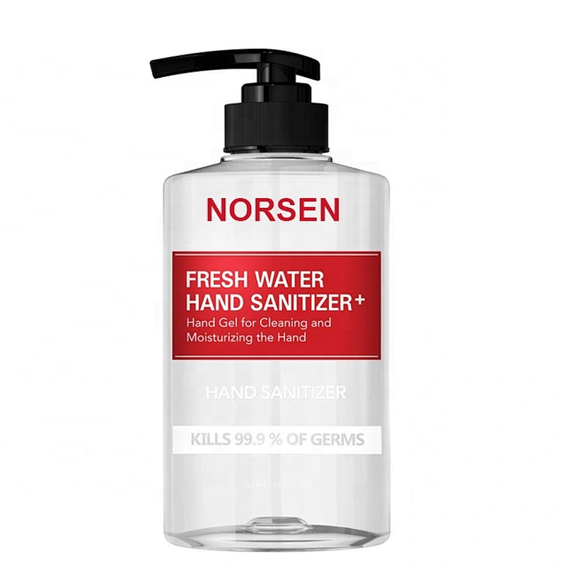 Hot Sales 500ml 75% Alcohol Fresh Water Hand Sanitizer Antibacterial Gel Kill 99.99% Of Germs