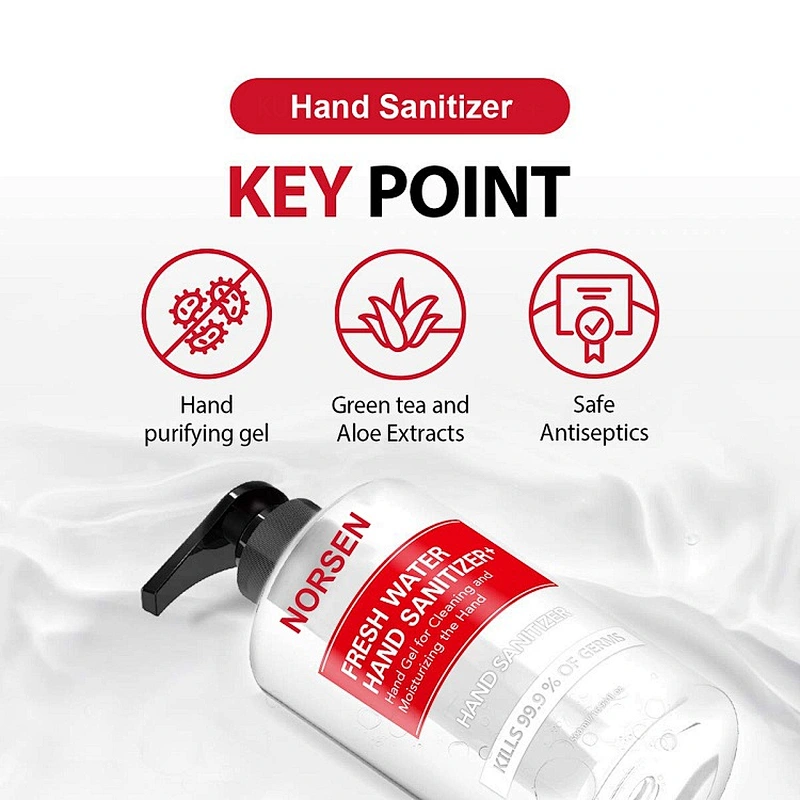 Hand Sanitizer Manufacturers 500ml Alcohol Fresh Water Hand Gel Sanitizer