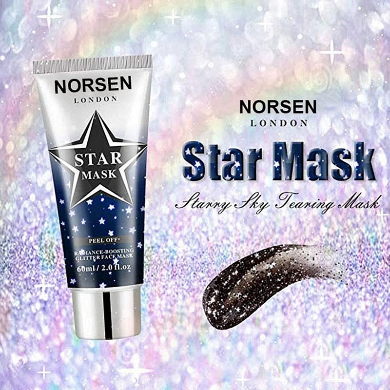 Whitening glitter face radiance boosting glitter peel off face star mask