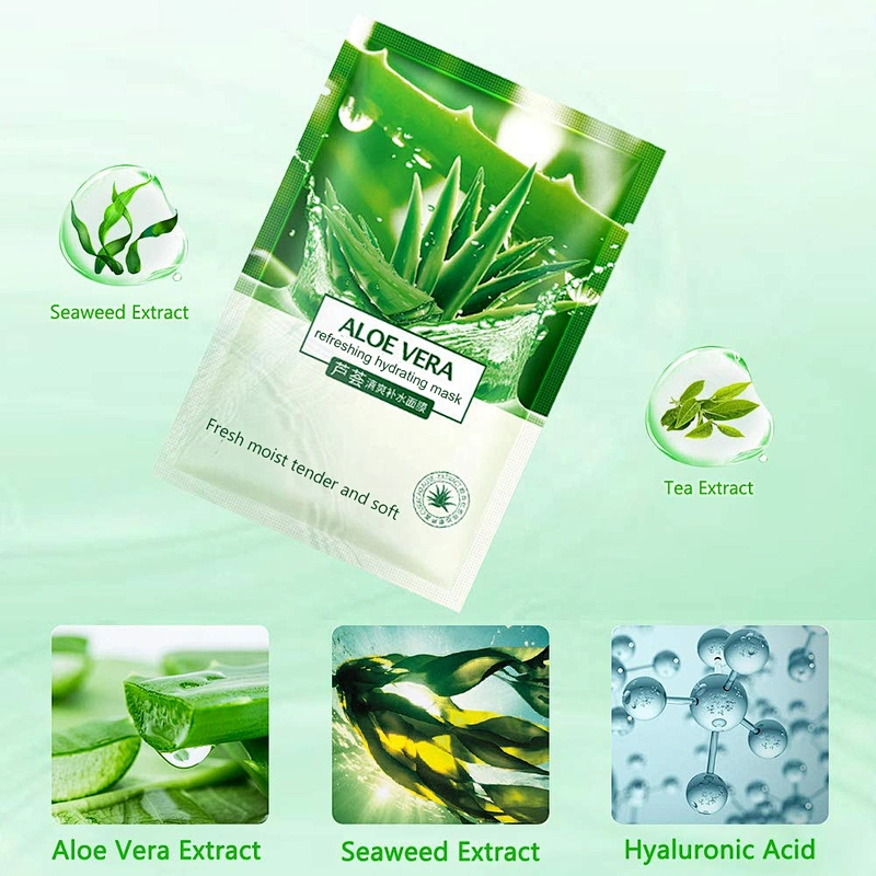 Factory Supply Aloe Vera Facial  Mask Hydrating Moisturizing Revitalizing Facial Mask Sheet