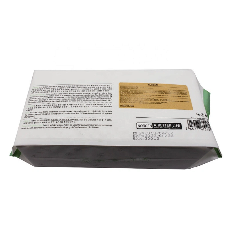OEM Private Label  Organic Non-Woven Fabric Cotton Cleansing Wipes