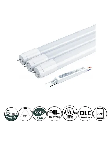 LED T8 TUEB Type C  2 Lamp 12W  Total Power 24W 150lm/W 3600lm 5-Years Waraatny