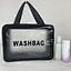 Clear Pvc Stand Up Cosmetic Bag Double Zipper Pouch Cosmetic Makeup Bag Logo Custom Pvc Cosmetic Bag With Gusset