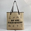Foldable Tote Shopping Bag Drawstring Floral  Reuseable  Straw Tote Bag   Fashion Folding  Packable Tote Bag