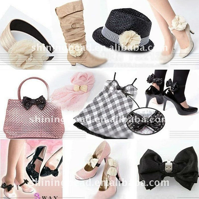 alibaba china shoe accessories supplier nice design lady fashion shoe flower shoe clip with bead