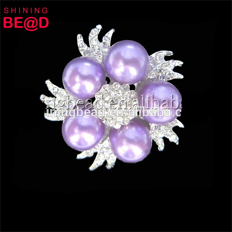 Wholesale fashion purple pearl jewelry for dress decoration