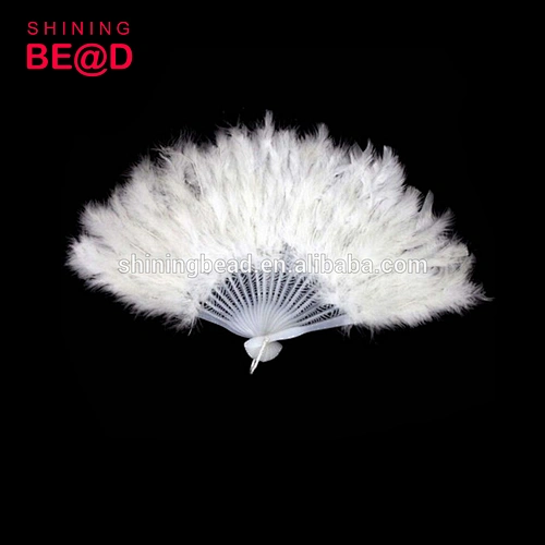 2018 Fashion ostrich white feather fan for dancing