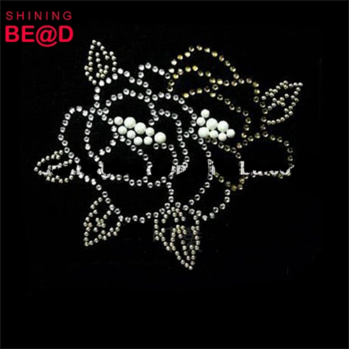 Fashion rhinestone flower pattern hot fix motif