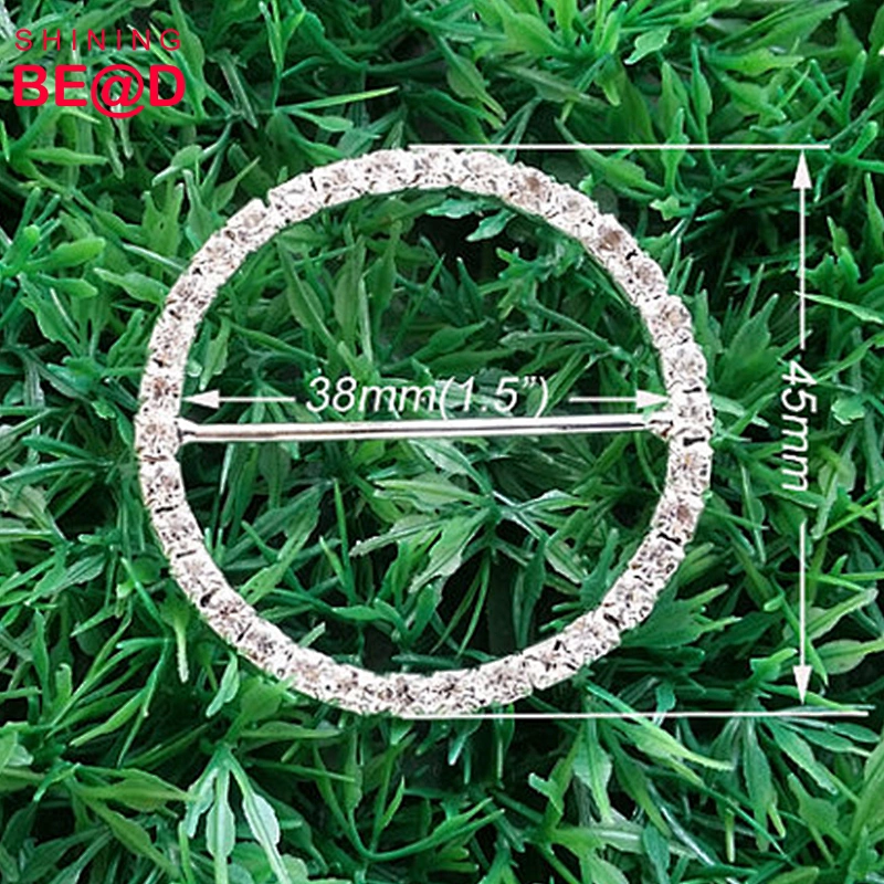 Bling Bling Wedding Circle Ribbon Buckles