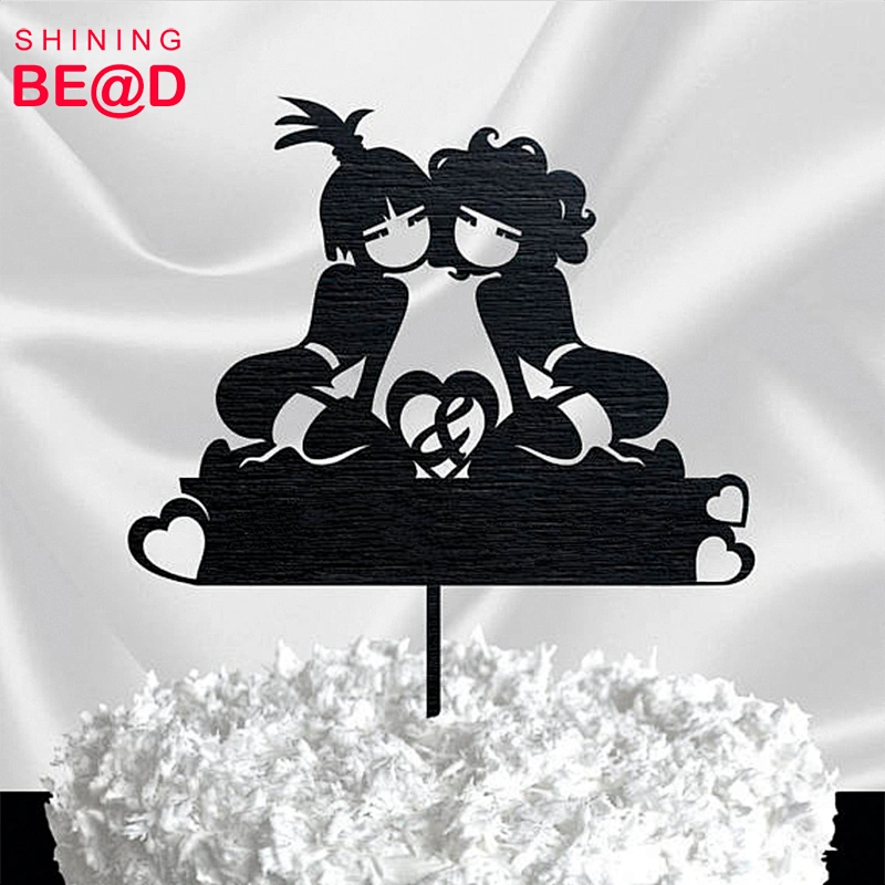Same Sex Wedding Cake Topper Wedding Gift Engagement Party Decorations Wedding Anniversary Party Cake Decor