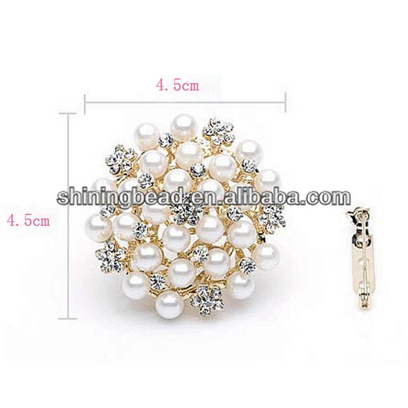 Bridal Pearl Rhinestone Brooch For Wedding