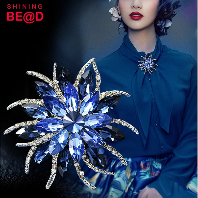 Handmade women flower retro brooch accessories custom wholesale