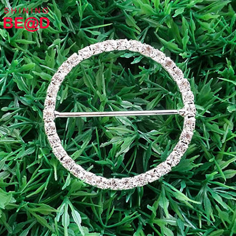 Bling Bling Wedding Circle Ribbon Buckles