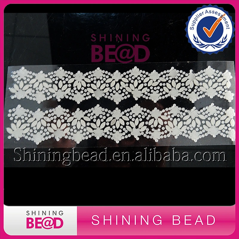Newest Wholesale Custom Bling Beautiful Design Home Decoration Back Glue Pearls And Rhinestone Pearl Motif DIY Sticker