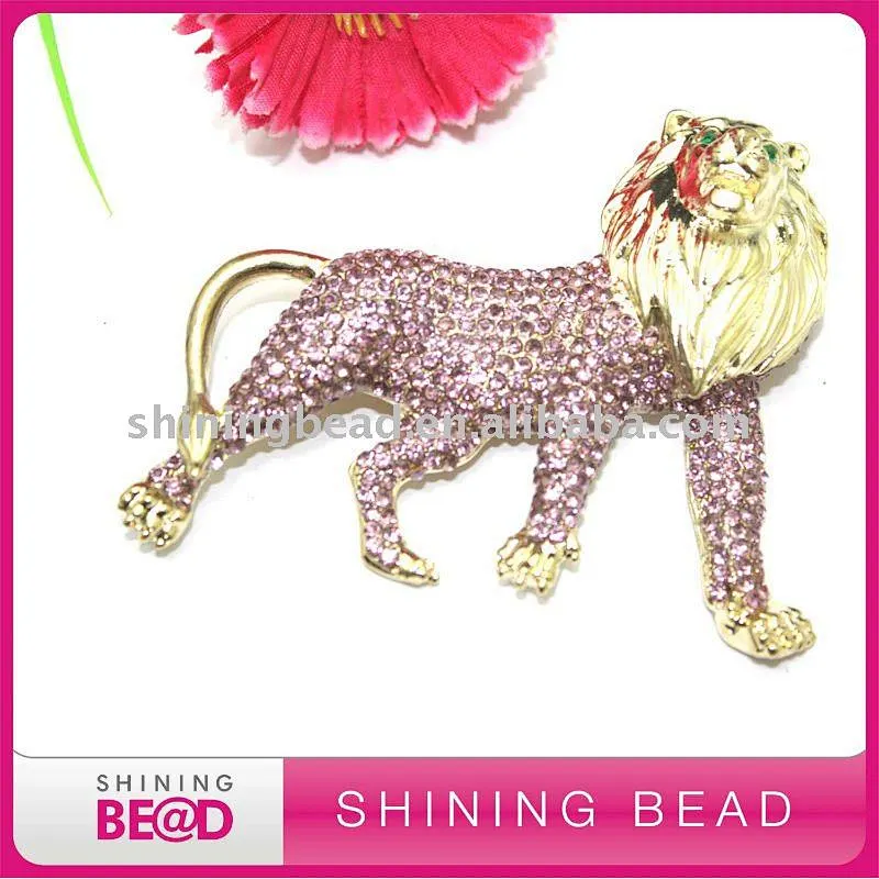 fashion animal rhinestone brooch