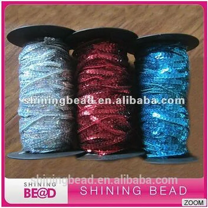 High quality various size colorful sequin lace fabric