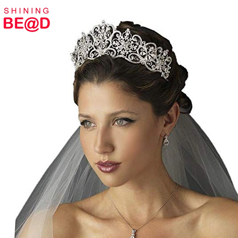 Luxury Crystal RhinestoneTiara Royal Princess Wedding Bridal Hair clip for sale