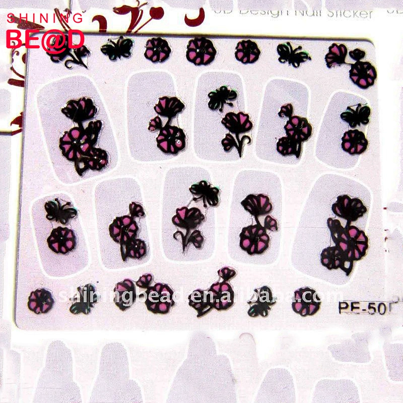 hot-sell nail sticker with 3D design