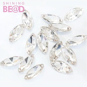 High Quality Oval Crystal AB Sew On Rhinestones teardrop Sew On Stone Droplet For Garment