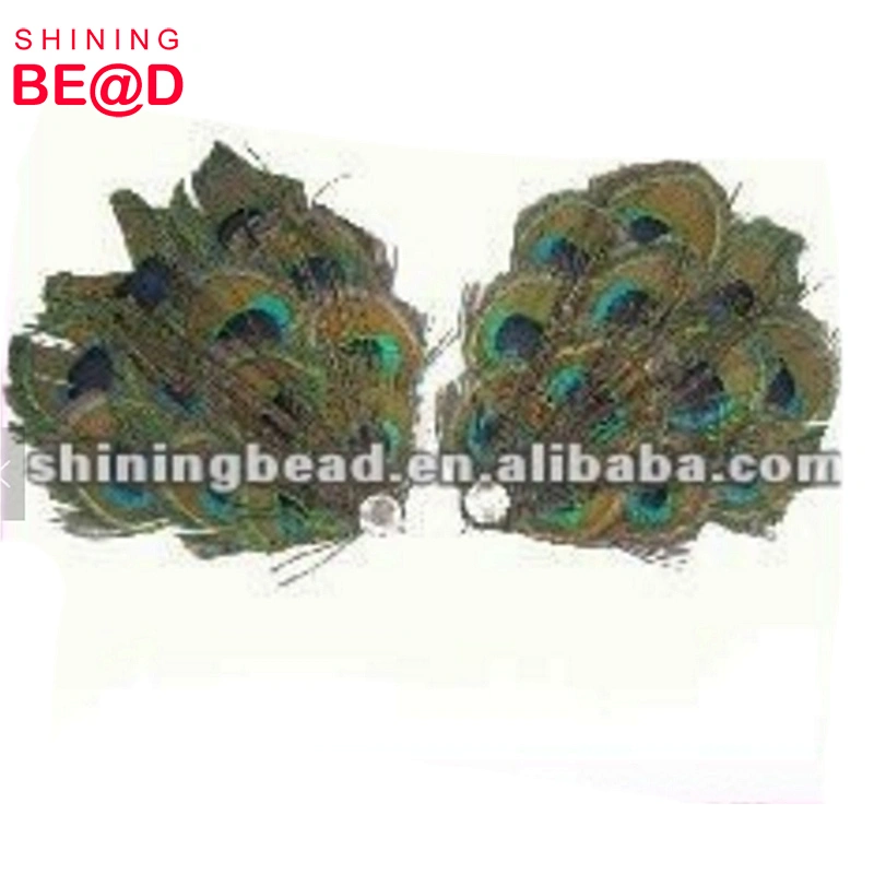Colorful curly feather pads