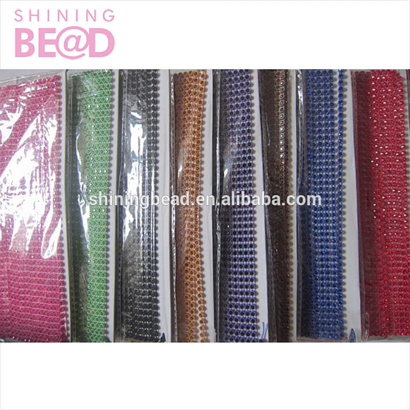 crystal rhinestone plastic banding trimming