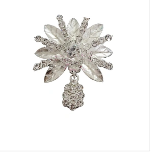 China Wholesale Decorative Excellent Crystal Rhinestone And Pearl Button For Garments