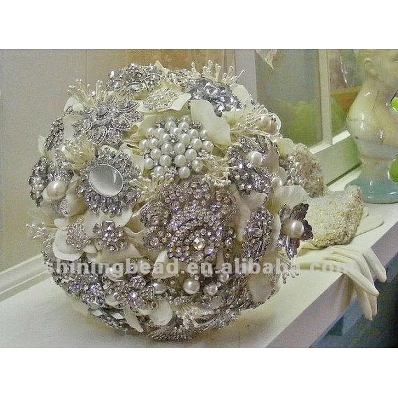 crystal costume jewelry pin brooch&hijab pins for wedding