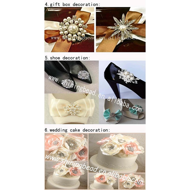 wedding pearl crystal rhinestone button