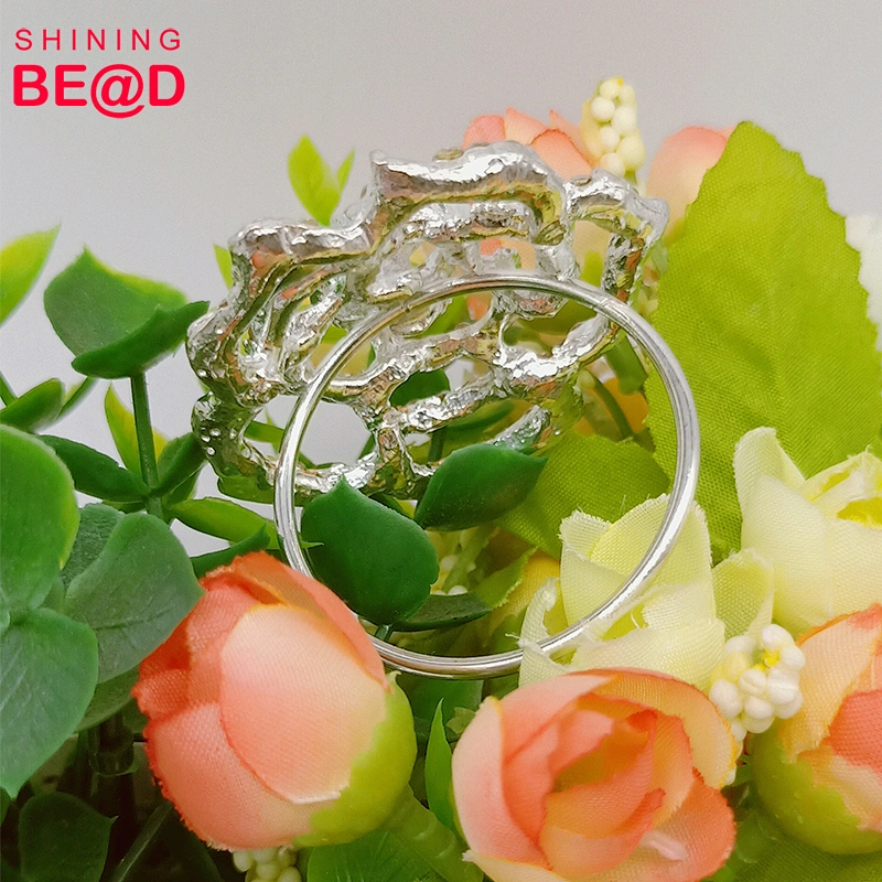 Bling Silver Plated flower napkin rings Roses Napkin Holder for Wedding Centerpieces for table