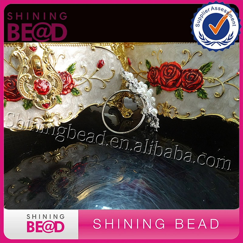 Elegant Classical Flower Rhinestone Pearl Napkin Ring Popular by Wedding Deco