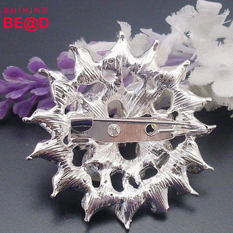 Wholesale Fashion Wedding Silver Jewelry Plated Cream Pearl pin hijab brooch from guangzhou