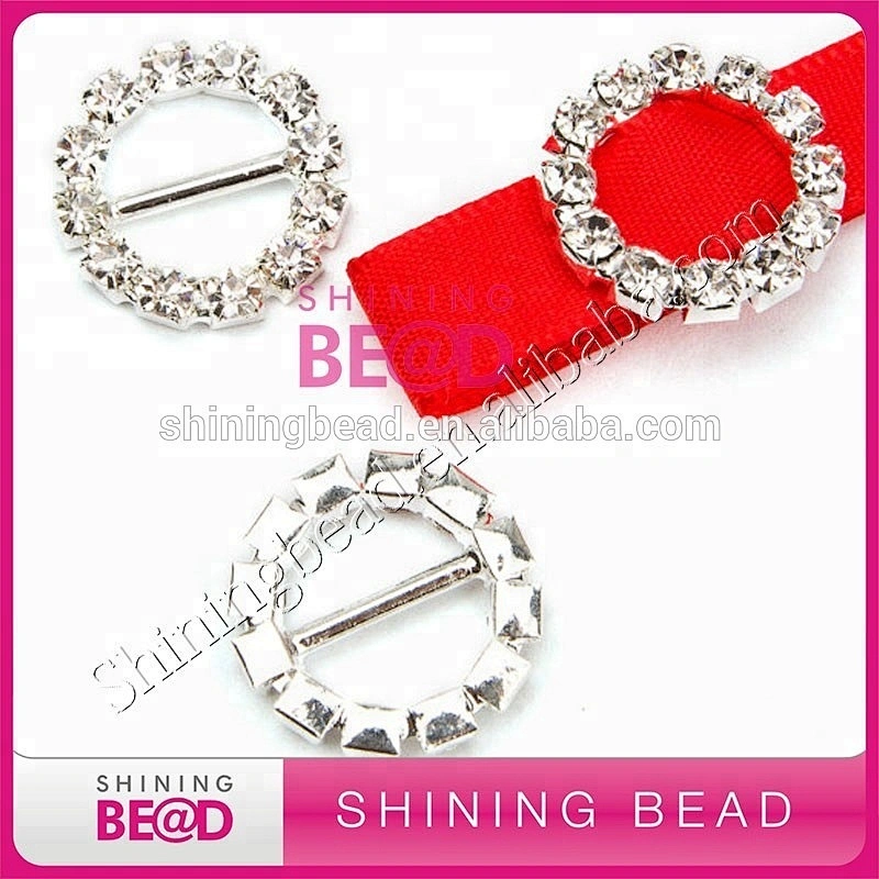various shape rhinestone buckle for wedding invitation card,ribbon
