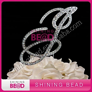monogram diamante cake topper for baby shower favors birthday party