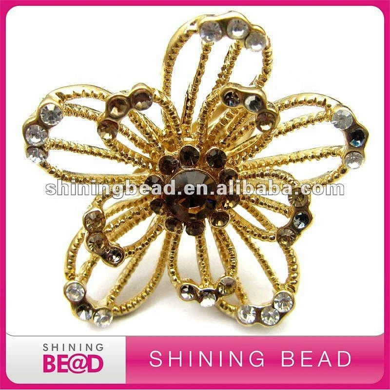 stylish petal gold bling napkin rings for weddings decoration